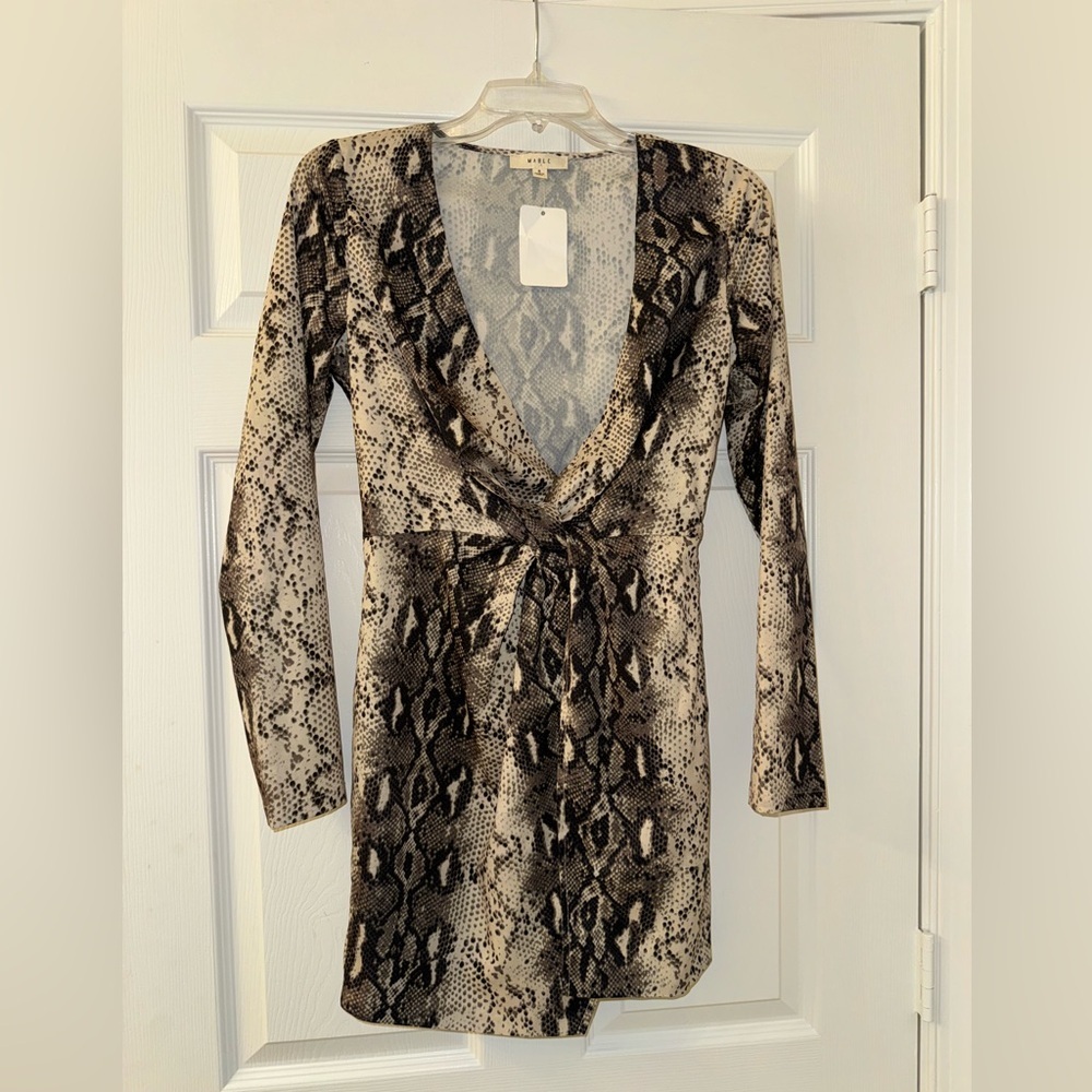 Mable Sexy Snakeskin Mini Dress!