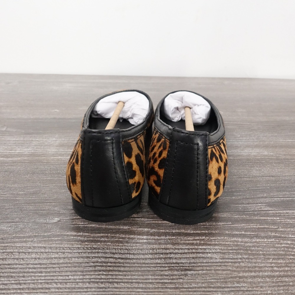 New! Frye Shoes Womens Size 6 Brown Leopard Carson Ballet Haircalf Flats Sample - Picture 6 of 11