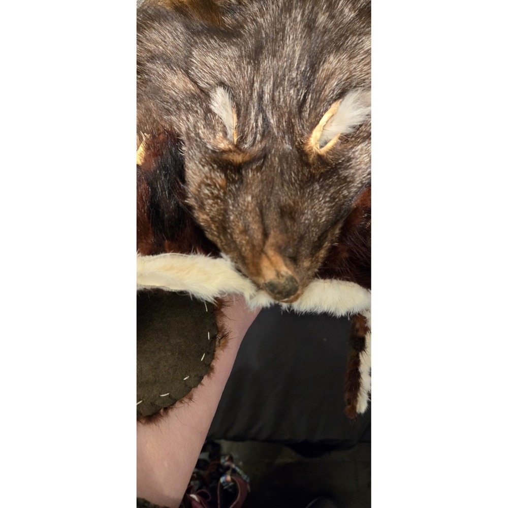 Artisan-Made Hat Headress Festival Taxidermy Pelt Fox Tail22 - 23" - Picture 16 of 16
