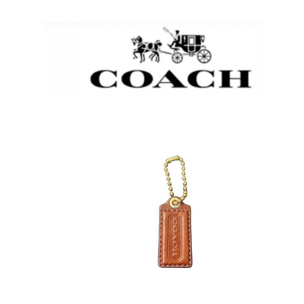 Coach Brown Leather Hang Tag