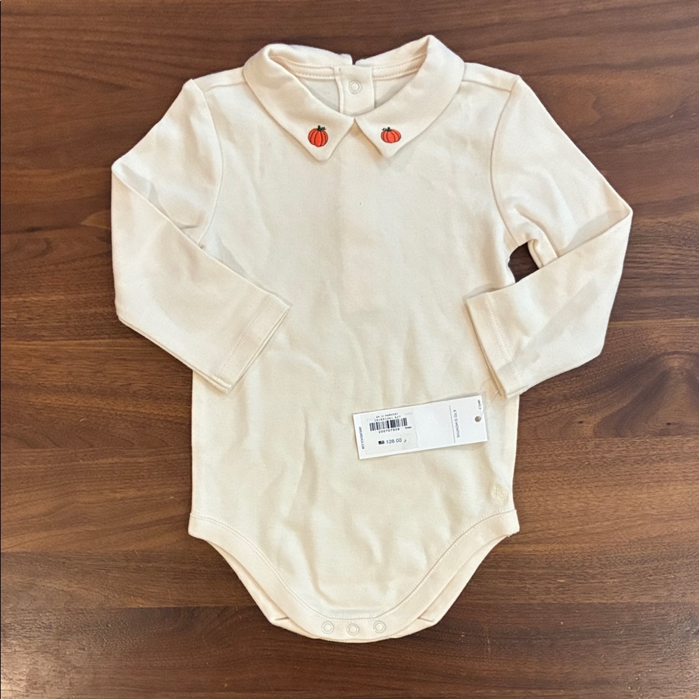 NWT- Janie and Jack The Pumpkin Collar Baby Bodysuit - Picture 2 of 4