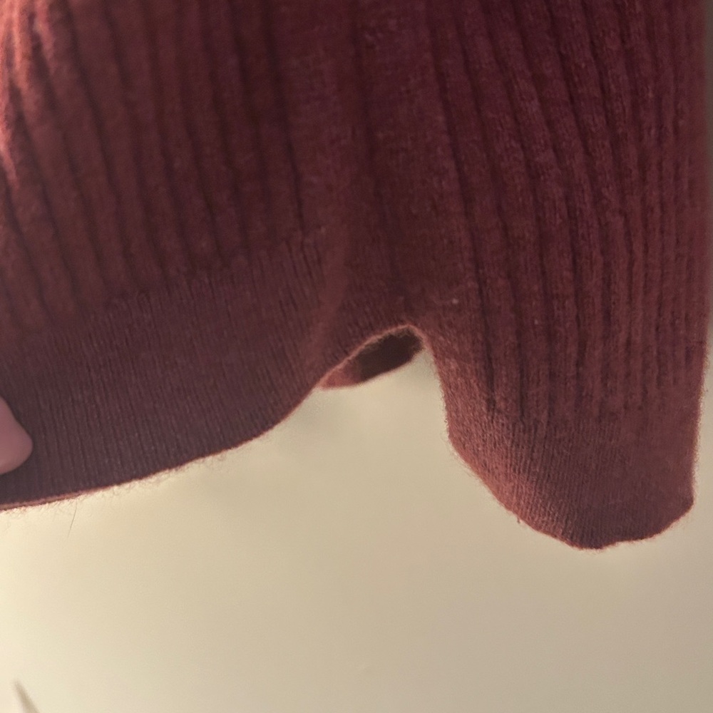 Eileen Fisher 100% Cashmere Cranberry Ribbed Sweater XL/TG - Picture 5 of 9