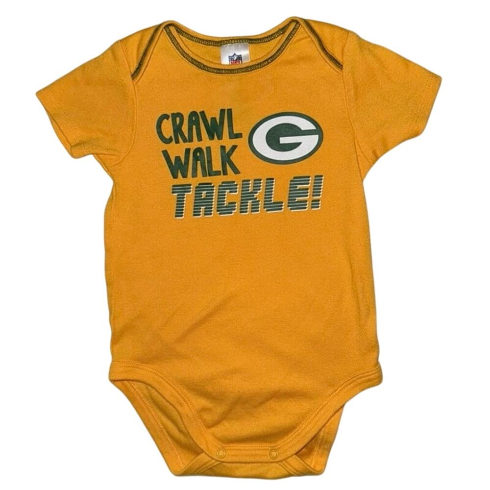 NFL Green Bay Packers One Piece onesie Baby Outfit Size 6-12 months green yellow