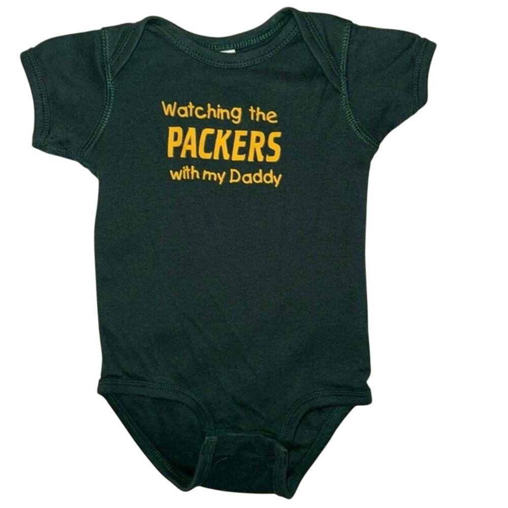NFL Green Bay Packers One Piece onesie Baby Outfit Size 12 months green yellow