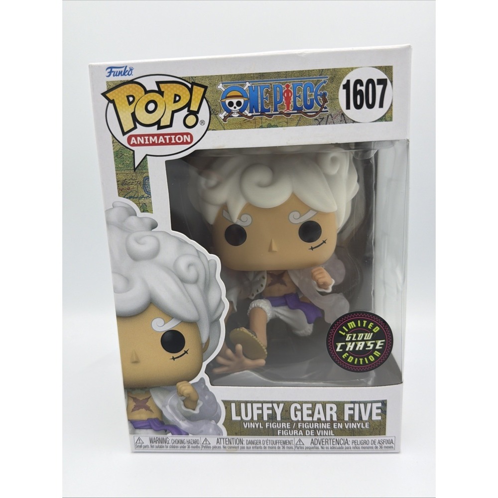 Funko Pop One Piece Luffy Gear Five Chase #1607 GITD Glow Dark Vinyl Figure