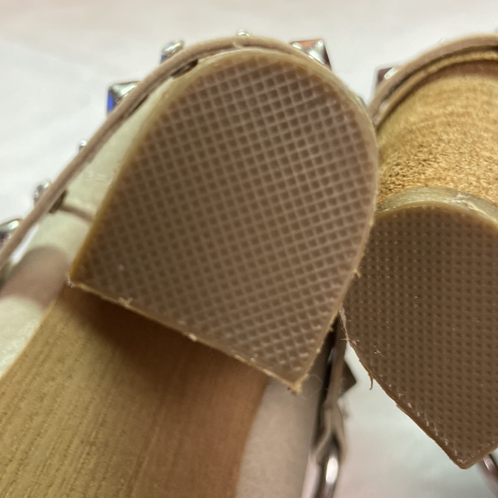 No Brand Light Tan Bling Western 3.5” Stacked Heel Booties Size 6 EUC - Picture 15 of 16