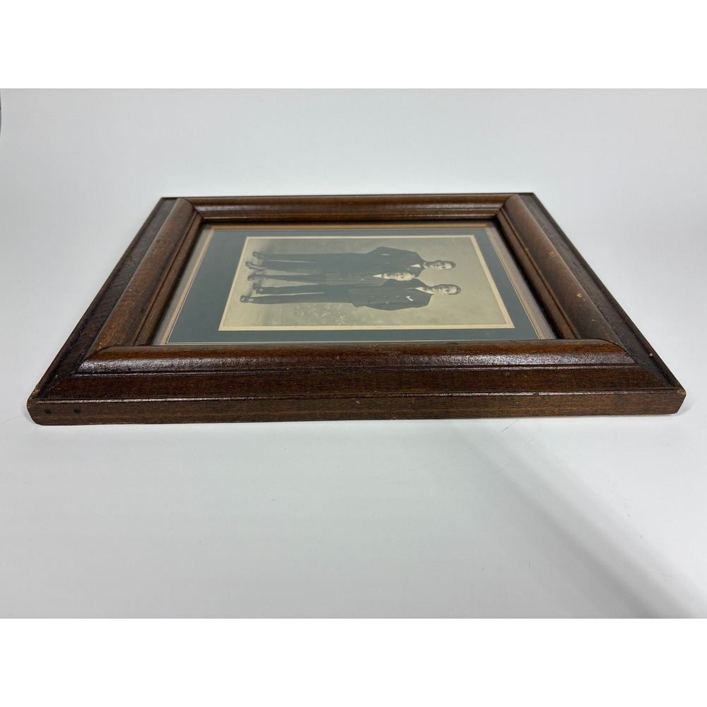 Antique Schmidt Studio Chicago Young Men Portrait Photo in Wood Frame Sepia - Picture 5 of 11