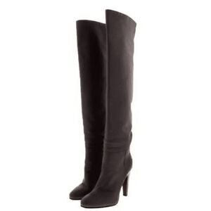 L'AUTRE CHOSE Slouchy Brown Leather Over The Knee Boot Size 37.5