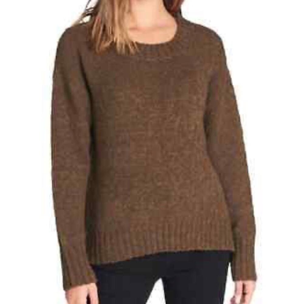 Sanctuary Women's Olive Green Popcorn Textured Crew Neck Pullover Sweater sz XS - Picture 1 of 5