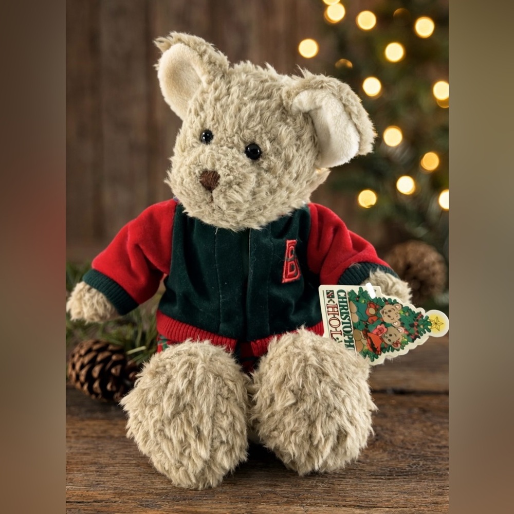 Vintage 1994 Christopher & Holly Plush Bear Toys R Us Exclusive Christmas 12”