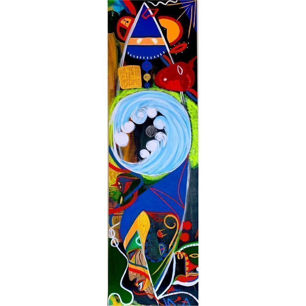 Original Ancient‎ Aliens Abstract Painting 16x54
