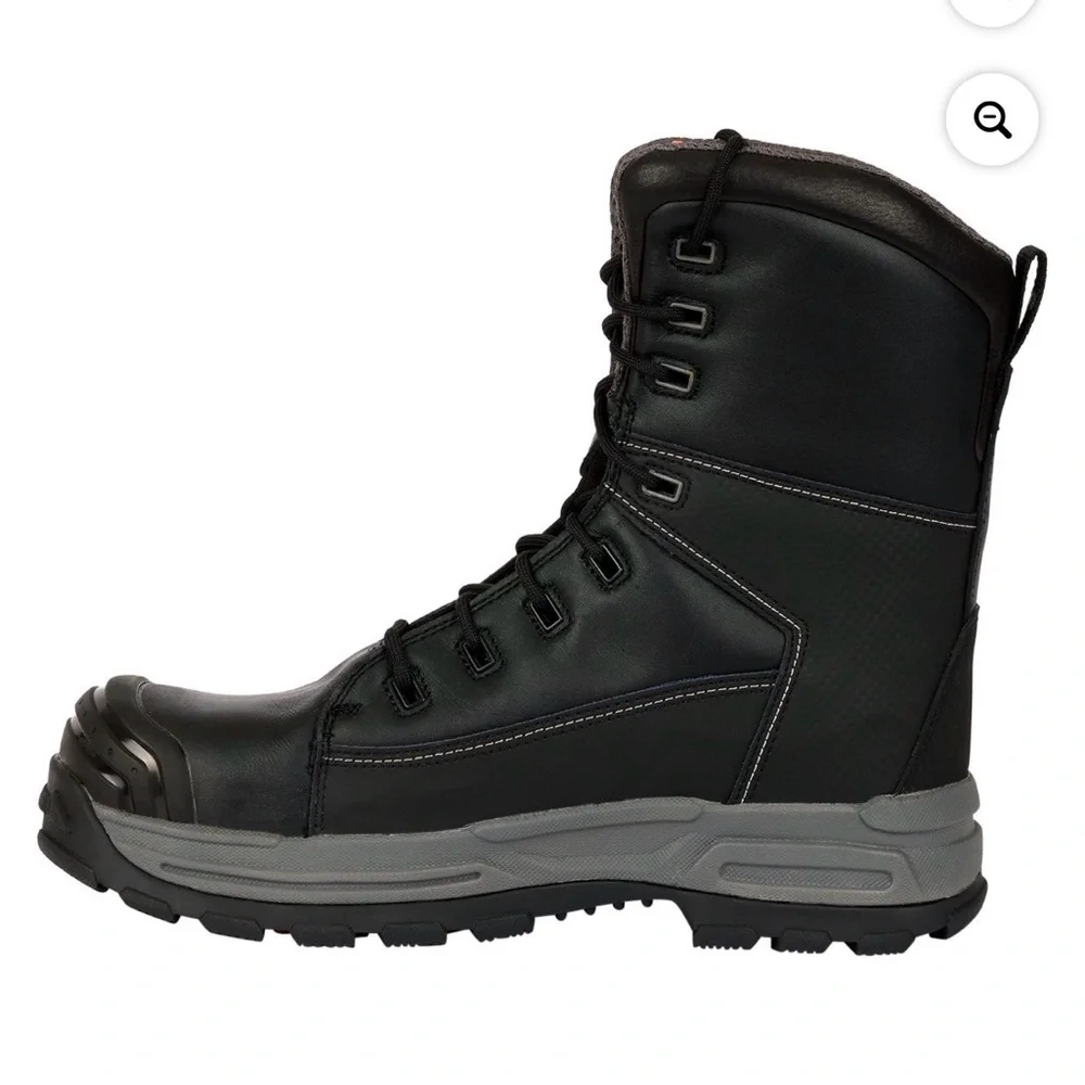 Helly Hansen Denison 8” Waterproof Blk and Gray Tech Boots NEW in BOX SZ 9.5,10 - Picture 3 of 6