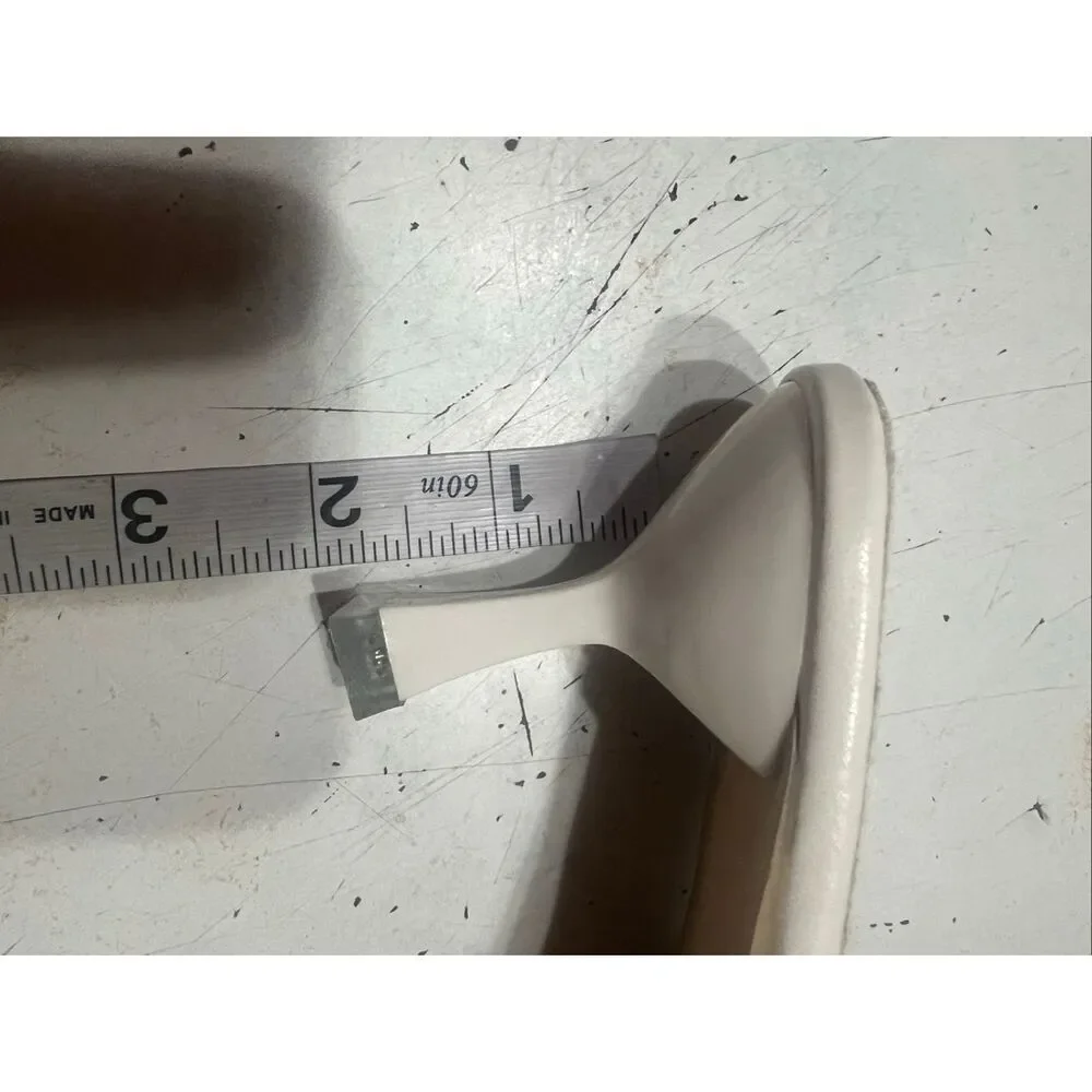 No Brand White Square Toe Sandals Sz 41 (10.5) NIB - Picture 6 of 6