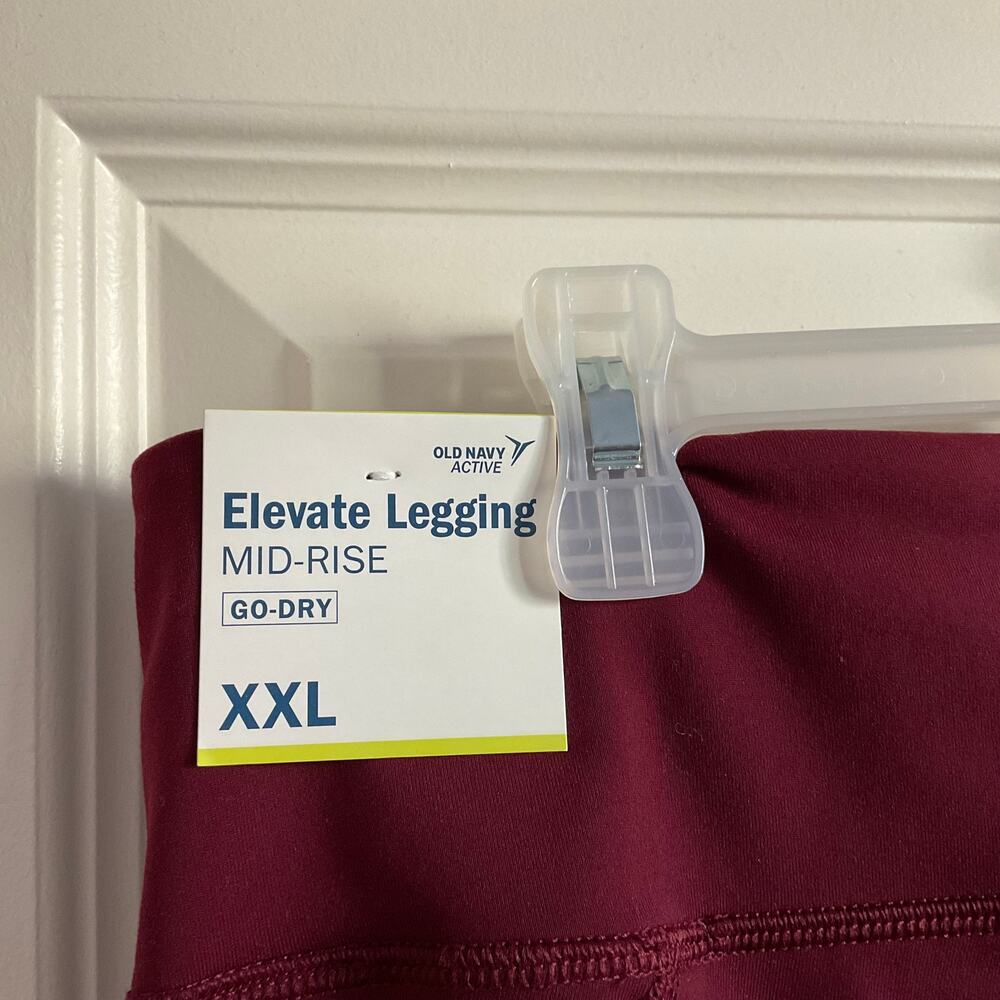 Old Navy Elevate Mid Rise Mesh Detail Wine Burgundy Leggings - XXL - NEW - Picture 6 of 7