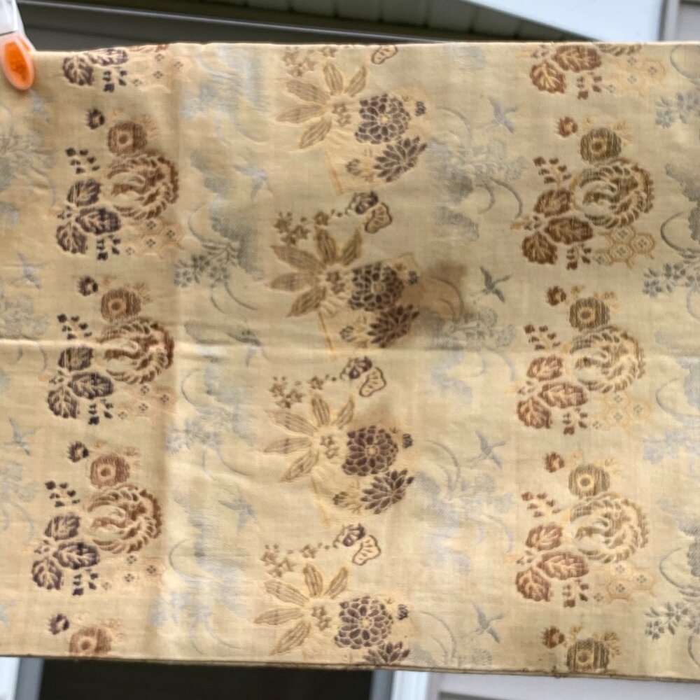 Reversible Brocade Table Runner Wall Decor Asian Design Gold Silver 157" x 12" - Picture 3 of 9