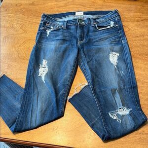 Hudson Jeans Krista Super Skinny Distressed Denim