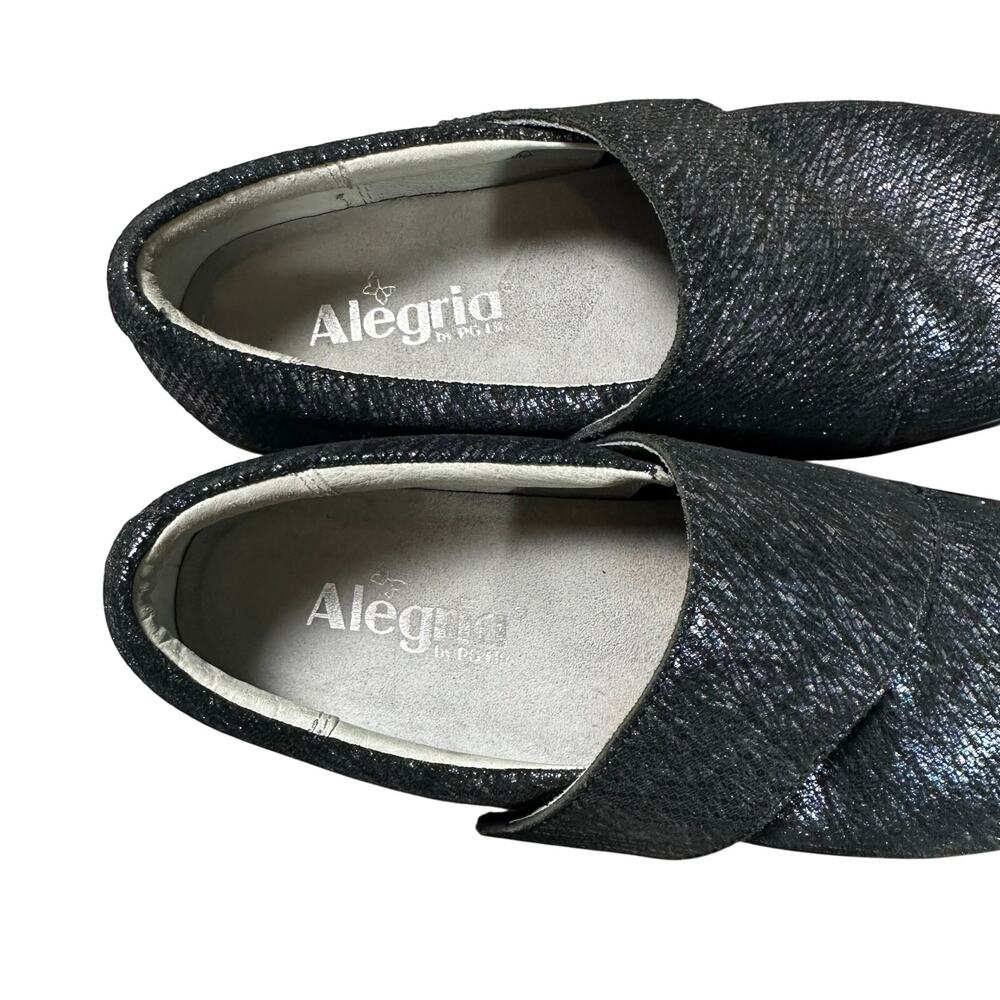 Alegria Women's Lauryn Nubuck Slip-On with Cross Strap Shoe - Picture 5 of 8
