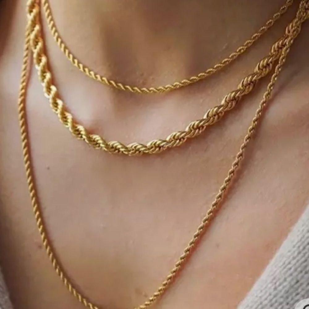 50cm gold twist chain