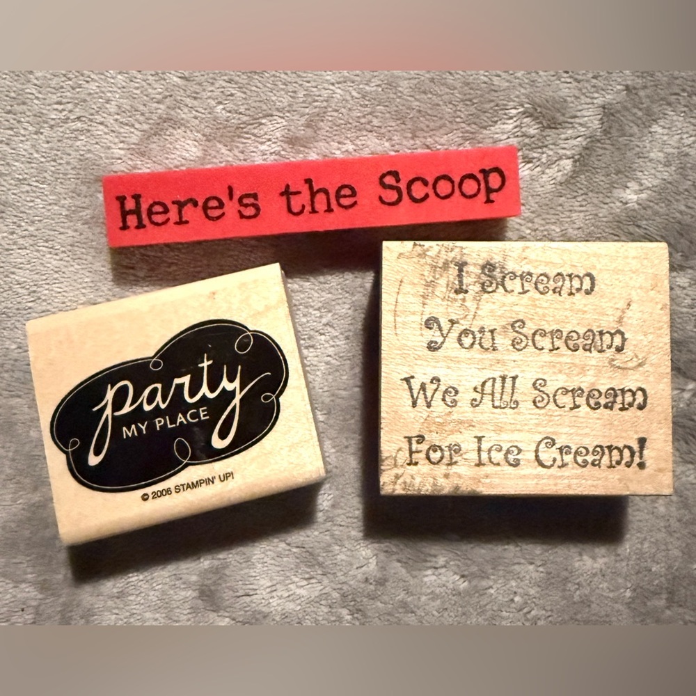 Party My Place & Ice Cream Cone / Yum Stamp Set