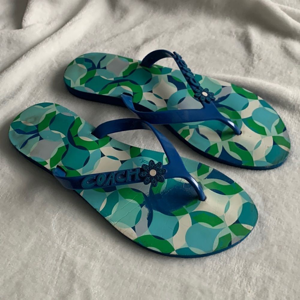 COACH Kerrie Rubber Jellies Flip Flop Sandals Sz 10