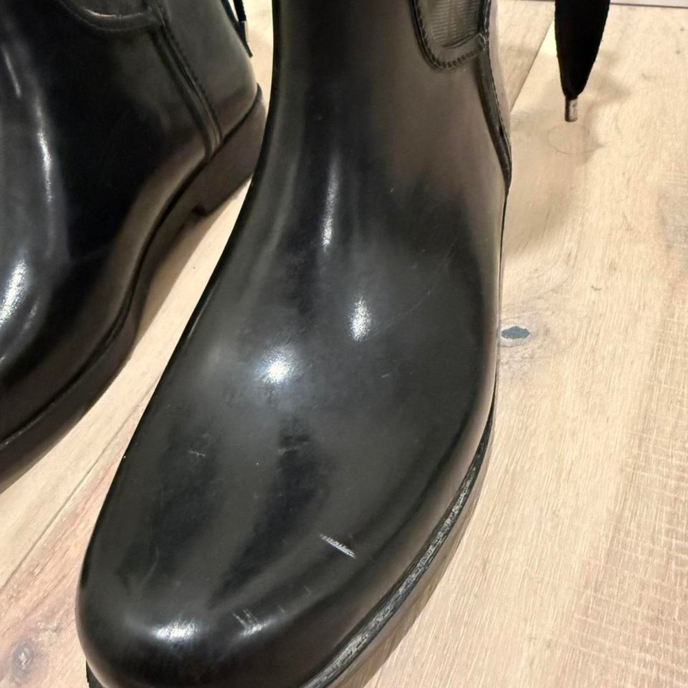 Coach black rain boots with silver hardware. Size US 11 #rainyday #boots - Picture 5 of 8