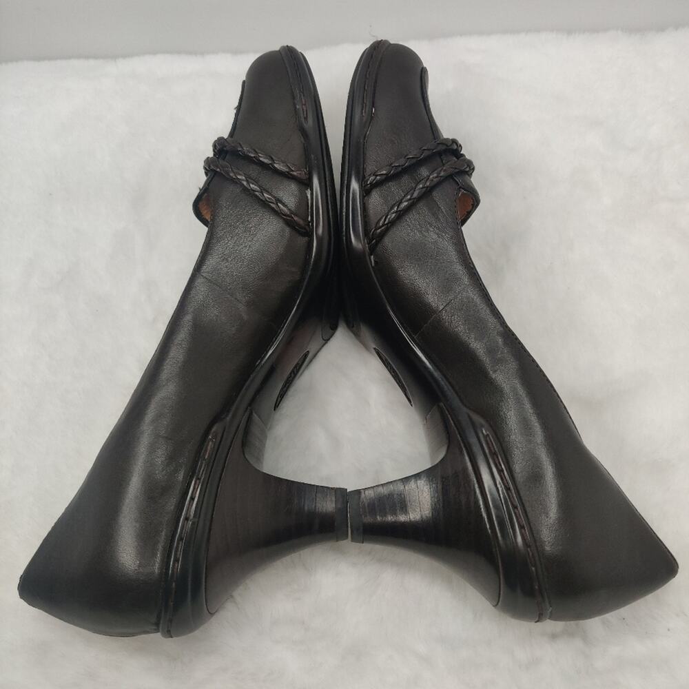 Brown Leather heeled loafer sz 9 by Sofft - Picture 4 of 8