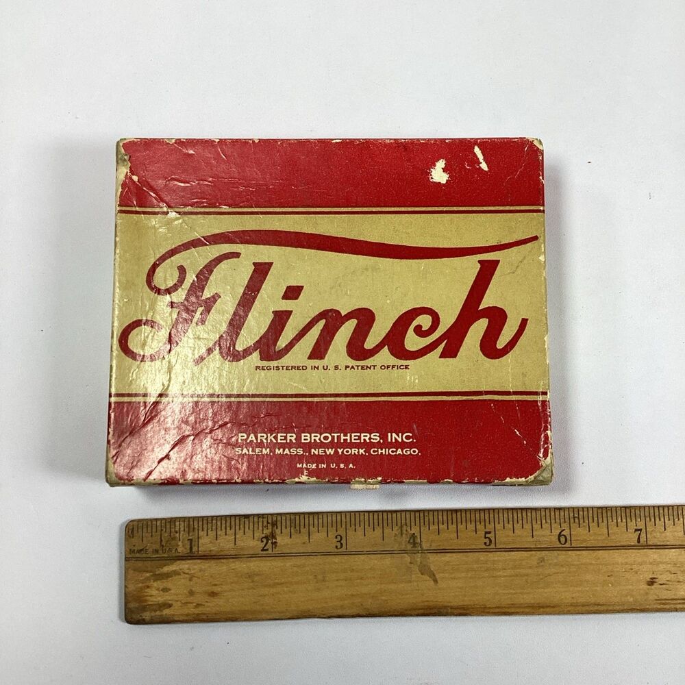 Vintage Flinch Card Game Complete Parker Brothers 1938 Classic Family Red Box - Picture 5 of 12