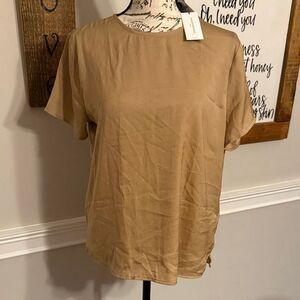 Banana Republic Tan Short Sleeve Blouse