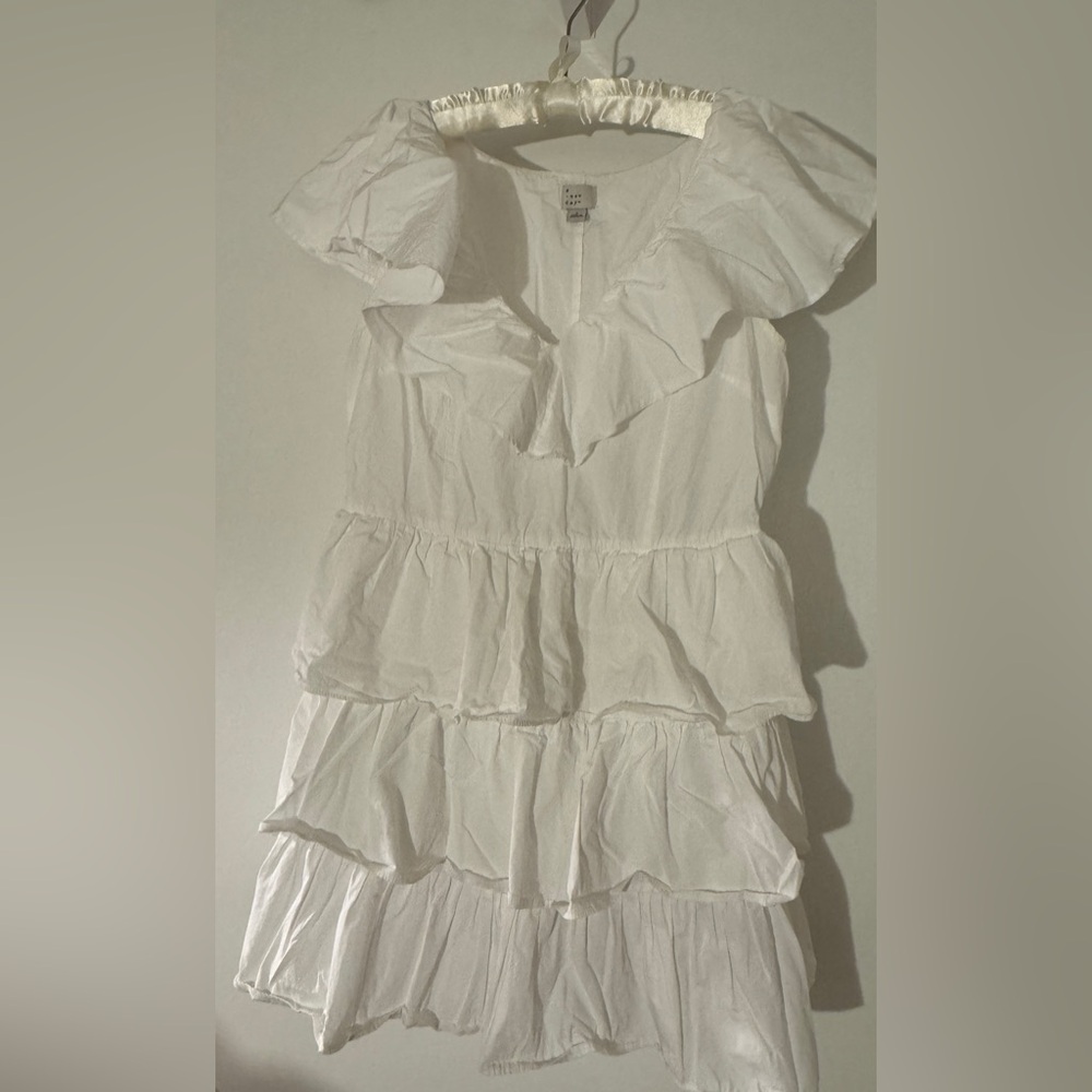 Whowhatwear Elegant White Ruffle Dress - Picture 6 of 7