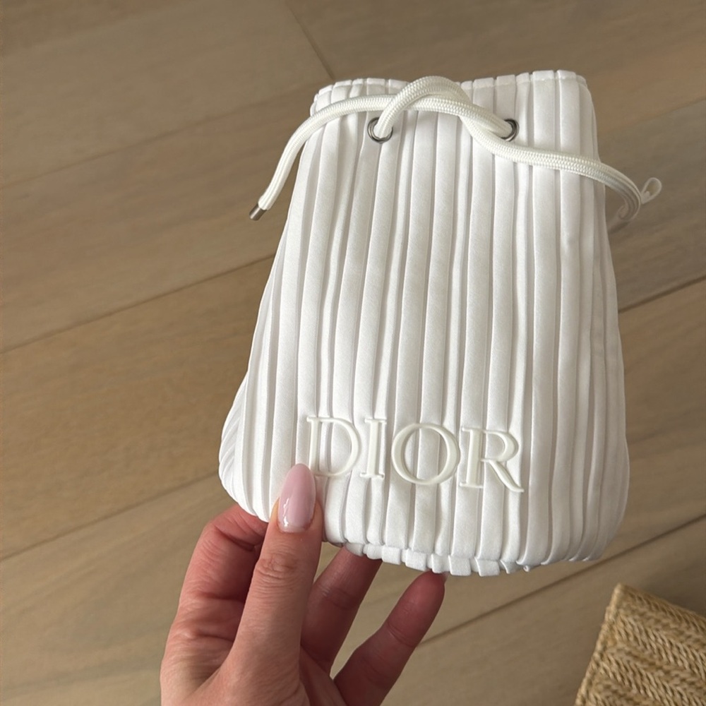 Dior White Cosmetic Bag