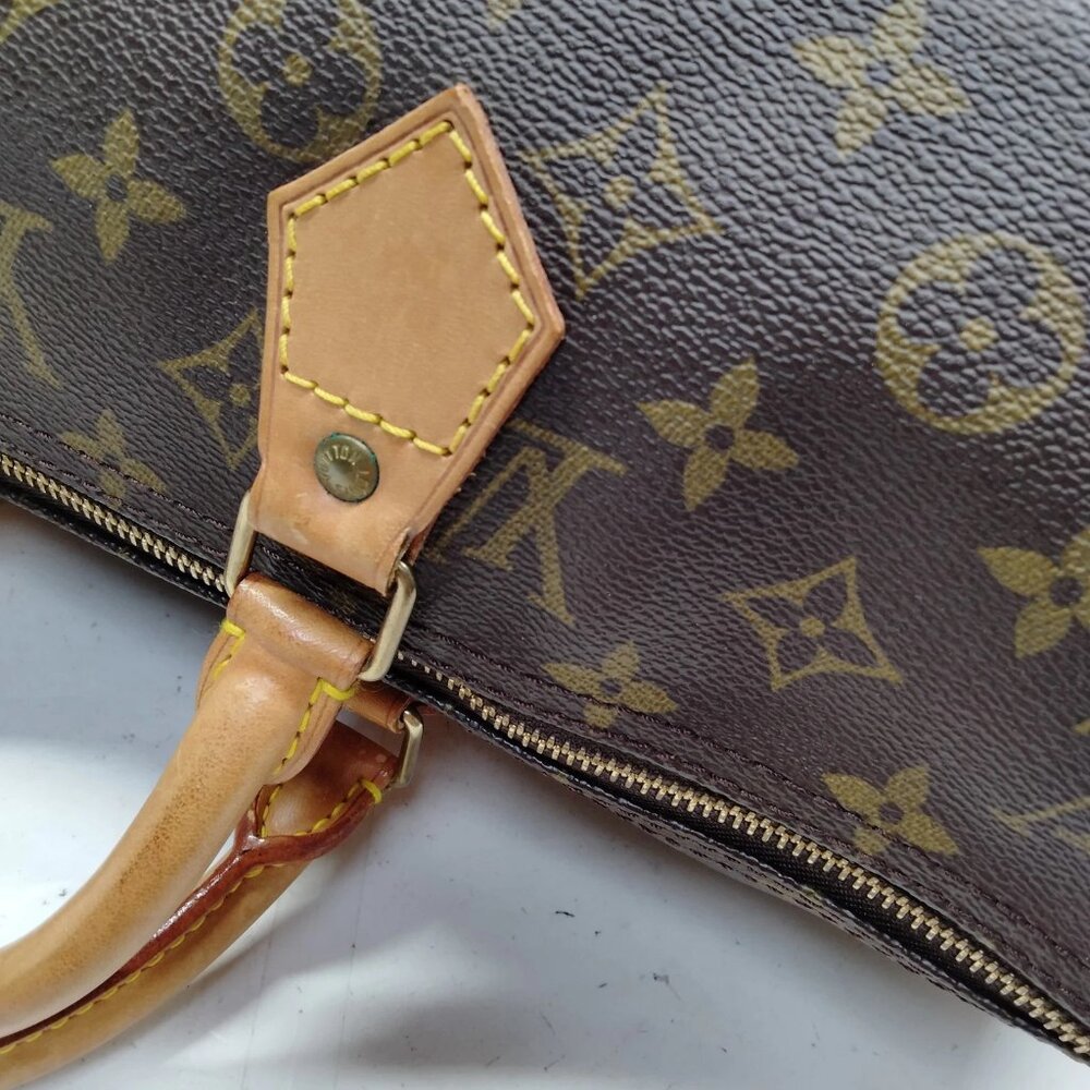 Authentic Louis Vuitton Speedy 40 Monogram Canvas Satchel/Vintage LV Large Bag - Picture 7 of 15