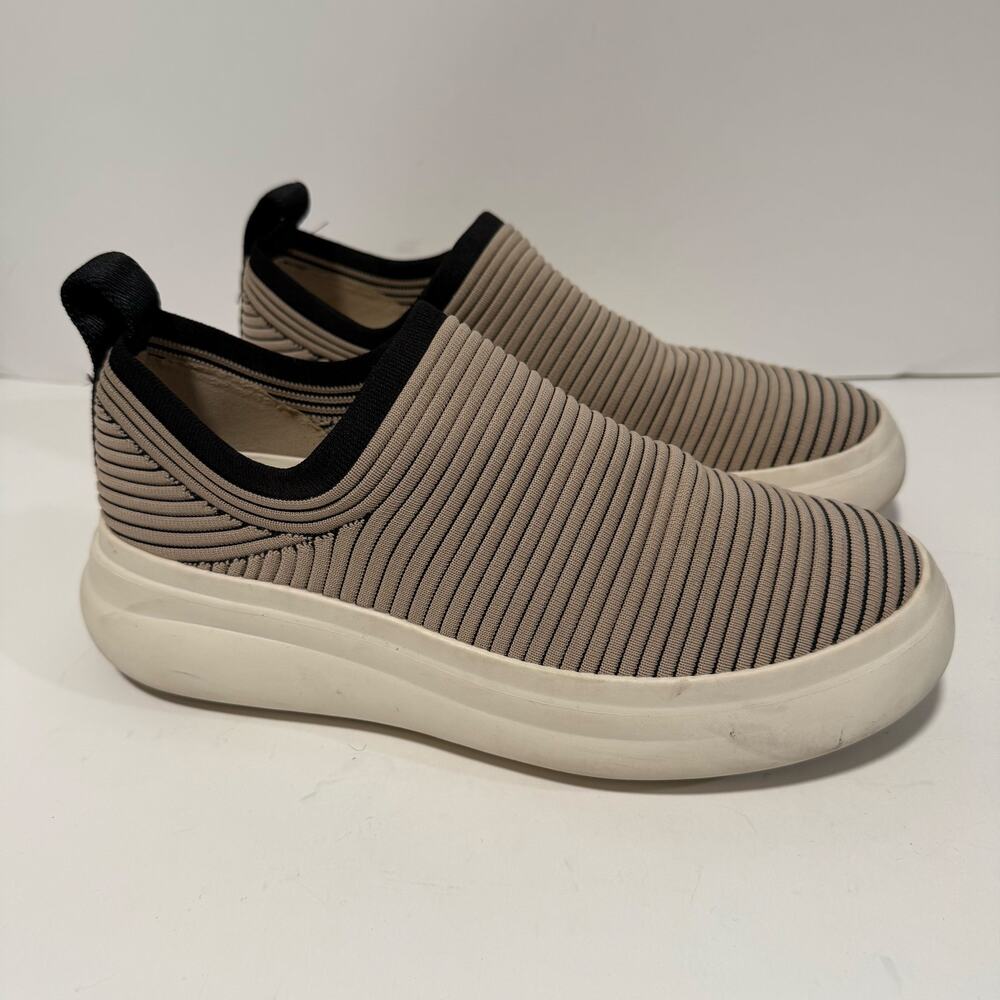 Rag & Bone Brixley Sneakers Cream Black Knit Slip-On Textured Chunky Y2K 90s 40