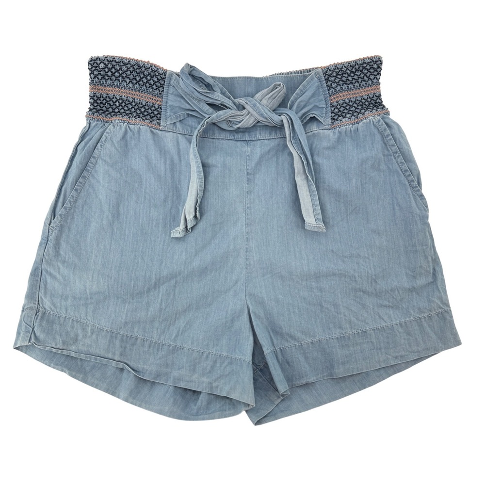 Anthropologie Cloth & Stone Blue Chambray Shorts XS Festival Stagecoach Country