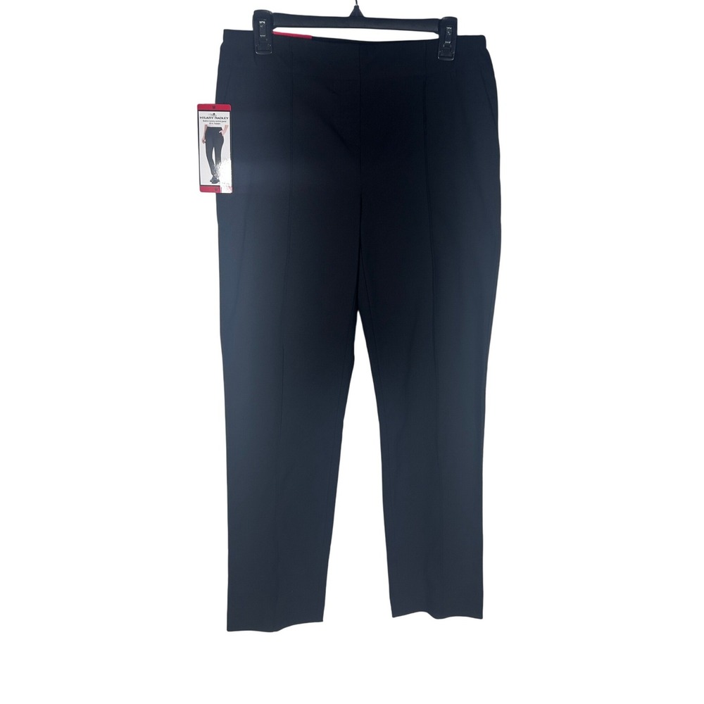 Hilary Radley Black Slim Leg Tummy Control‎ Pants Size Medium NEW