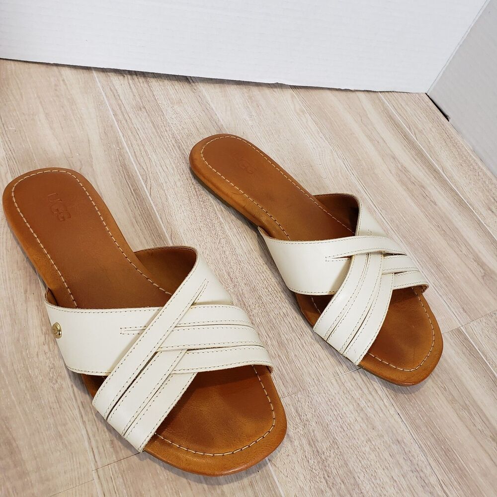 Ugg women’s Kenleigh slides US 8 EU 39 white leather Used