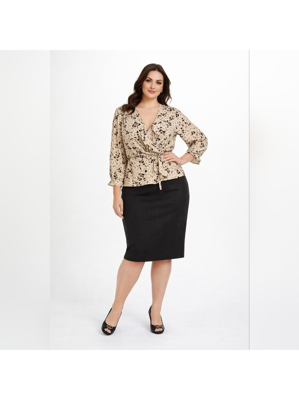 Ophelia Roe Women's Wrap Blouse. Rj-13
