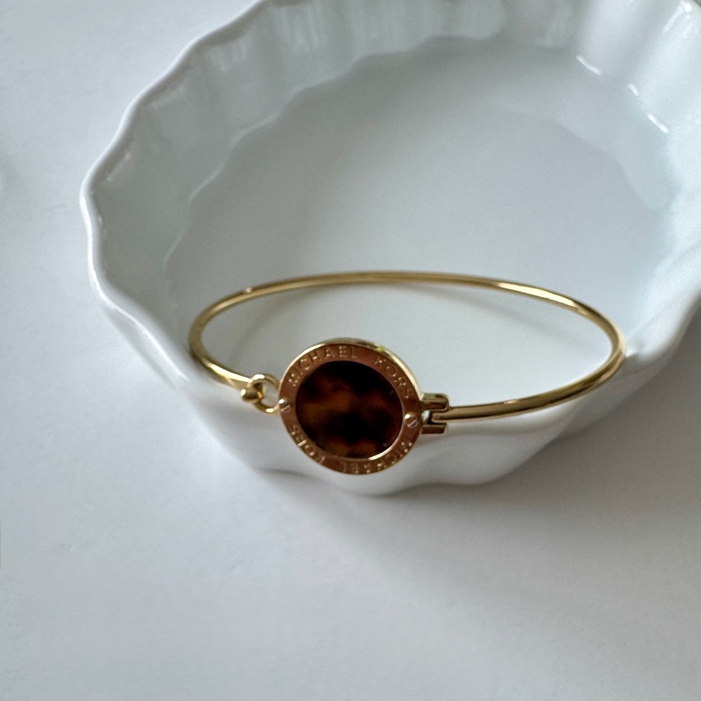 Michael Kors Gold Bracelet with Brown Accent - Picture 2 of 4