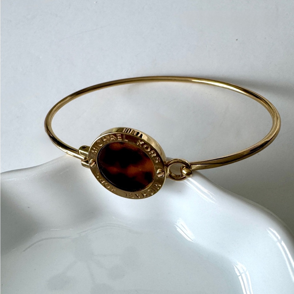 Michael Kors Gold Bracelet with Brown Accent - Picture 4 of 4