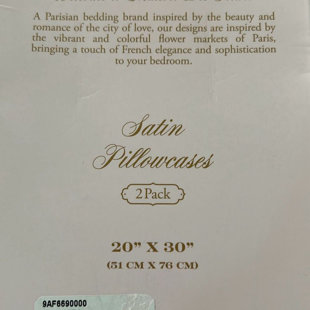 2 Black Satin Pillowcases NWT - Picture 3 of 3