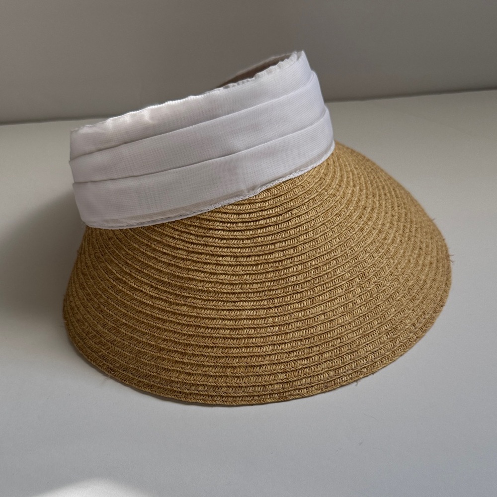 Vince Camuto Tan and White Women's Visor