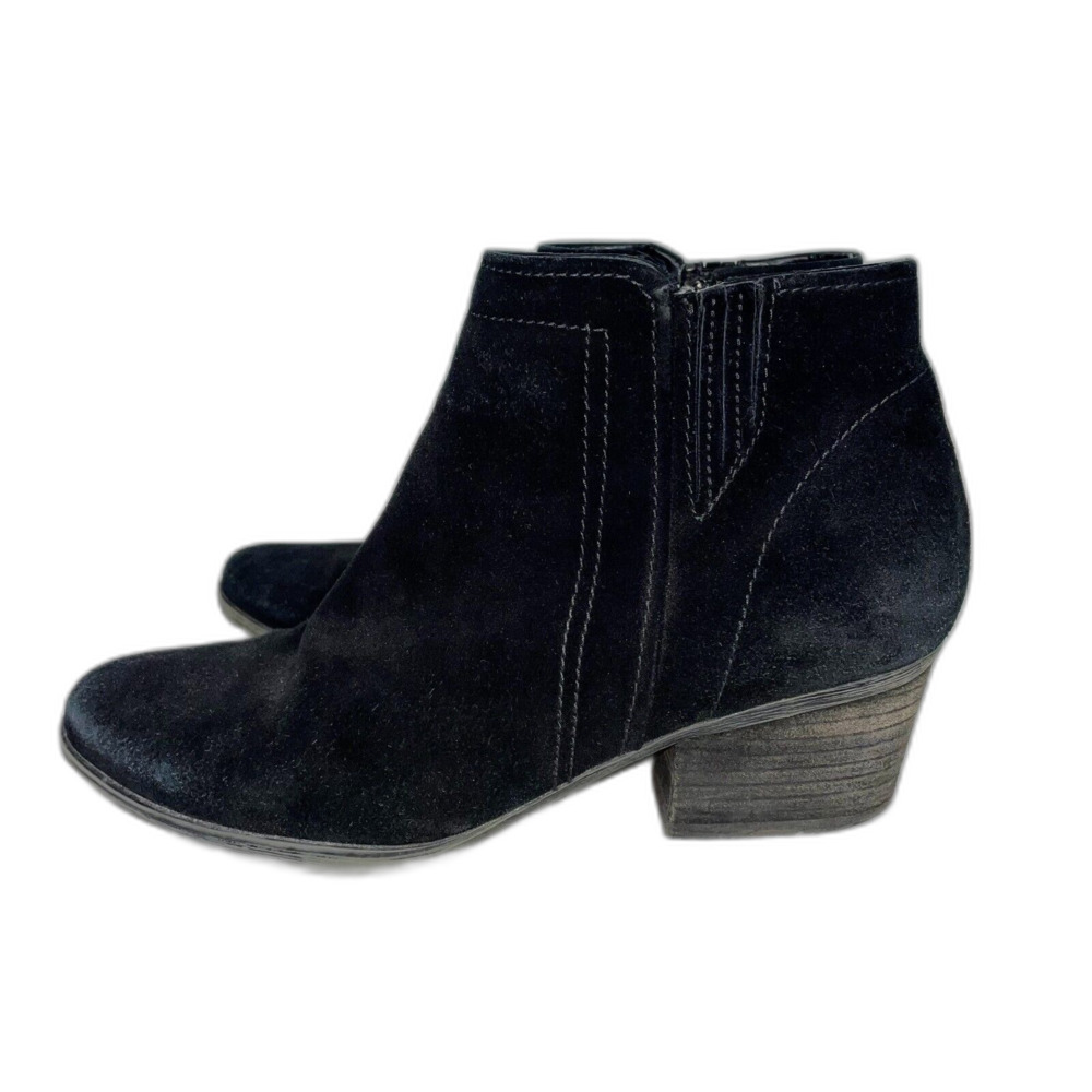 Blondo Valli Waterproof Ankle Bootie Black Suede Water Protect Boot Women's 8
