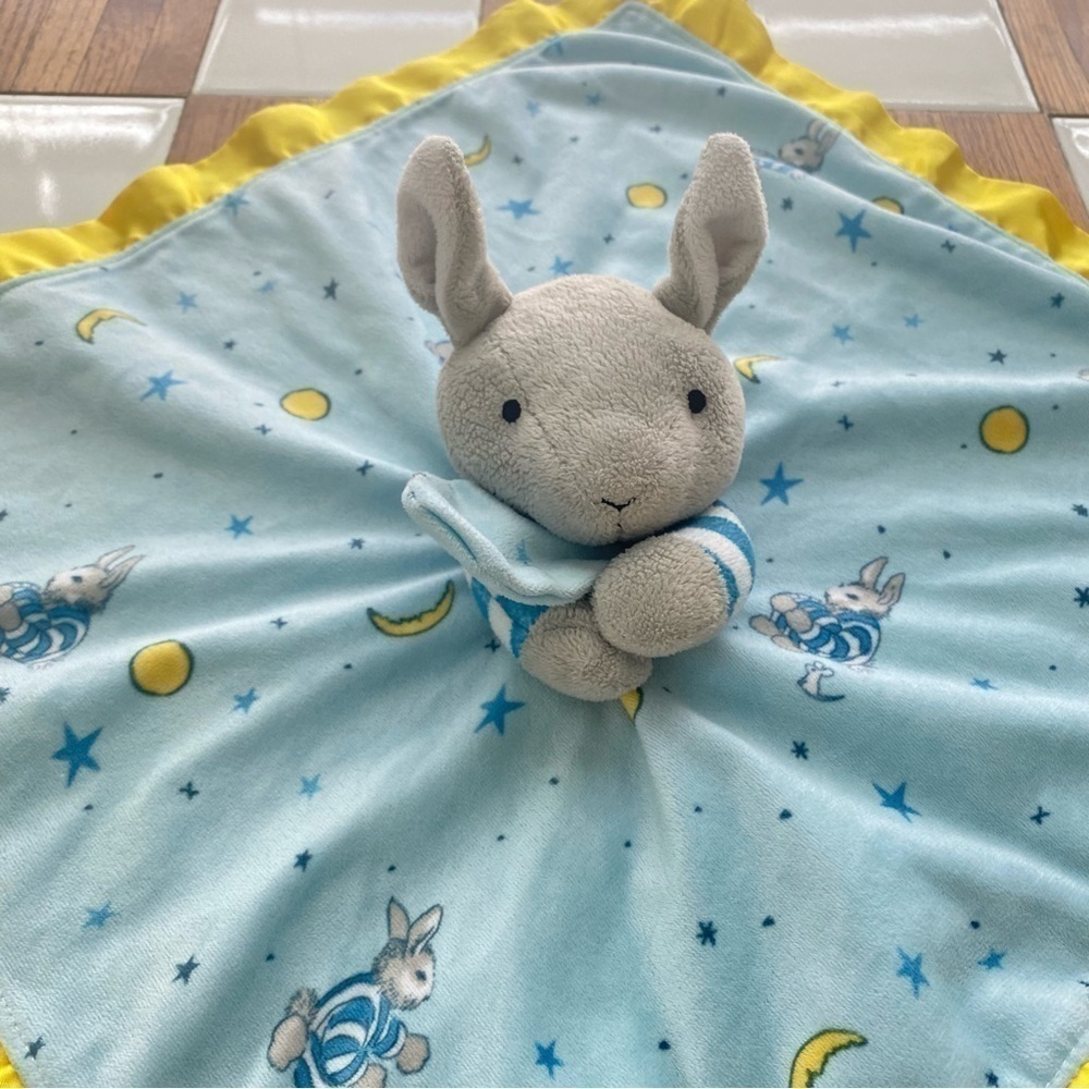 Goodnight Moon Bunny Rabbit Plush Lovey Security Blanket - Picture 2 of 12