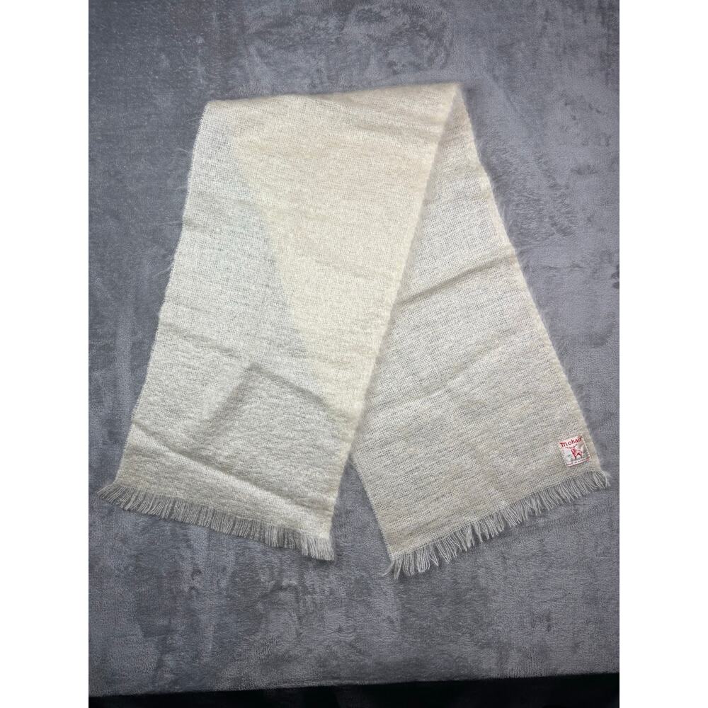 Vintage Scottish Mohair scarf-Fringe Wool Blend‎