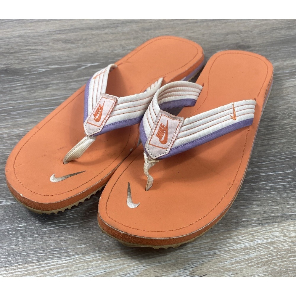 Nike Cortez '72 Womens Size 6 US 314934-181 Tango White Outdoor Thong Flip Flop