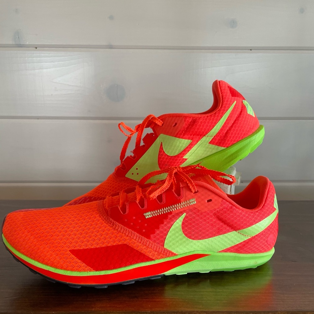 Nike Men's orange and Neon Green Athletic Shoes