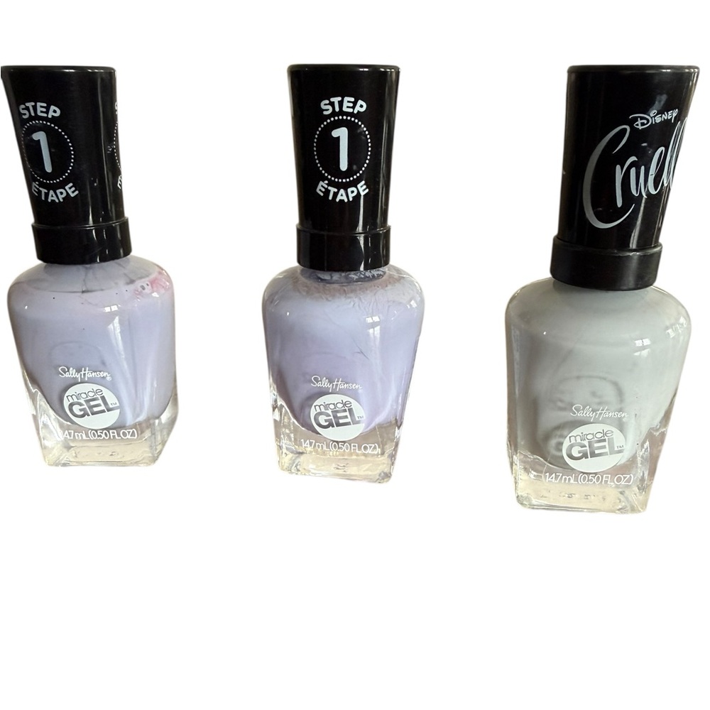 Sally Hansen Miracle Gel Nail Polish 3 purple gray family 147ml 0.50 Fl ounce ea