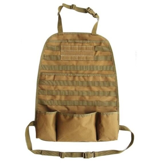 NW Tactical Gear Other - Tan Tactical Car Vehicle MOLLE Panel Seat Back Protector Storage Organizer Bag