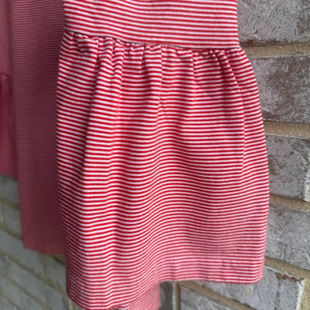 J. Crew Pink Striped Bell Sleeve Top - Picture 7 of 8