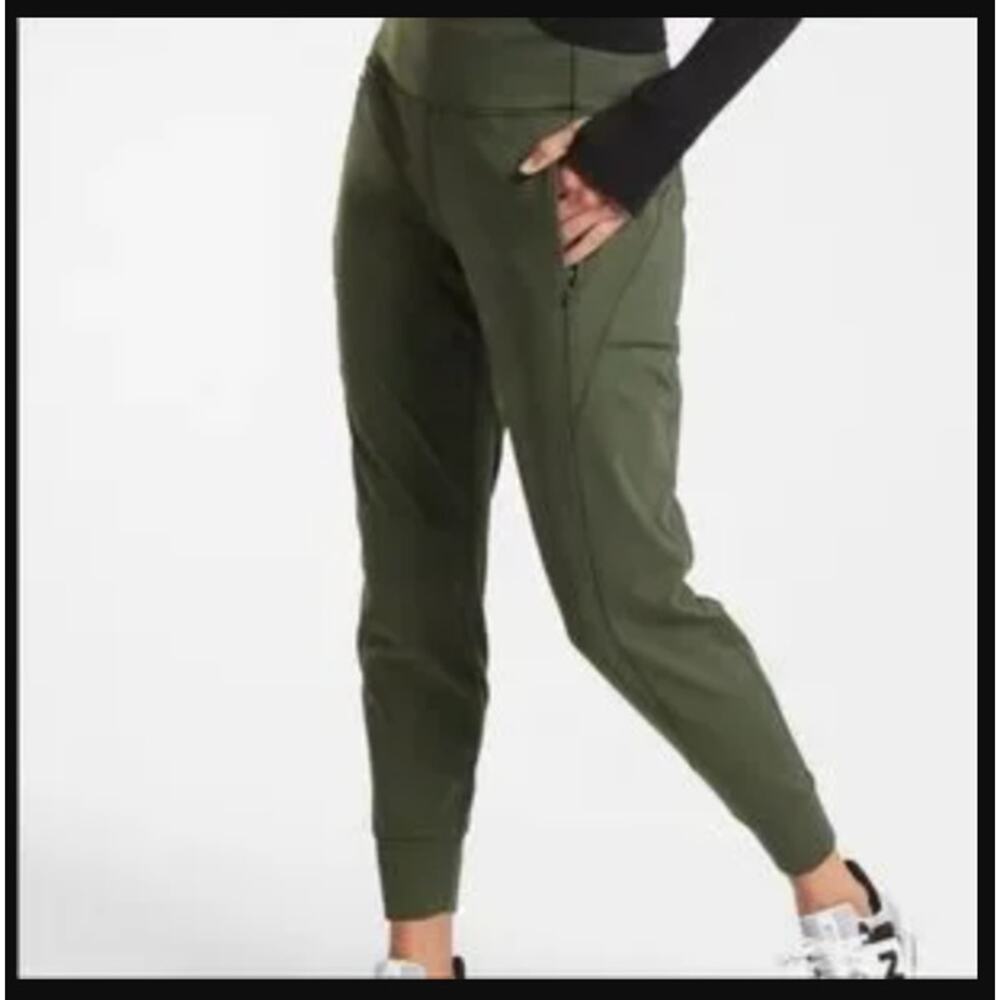Athleta Drawstring Waist Distance Jogger Women's Sz XLT Olive Green Athleisure - Picture 8 of 8
