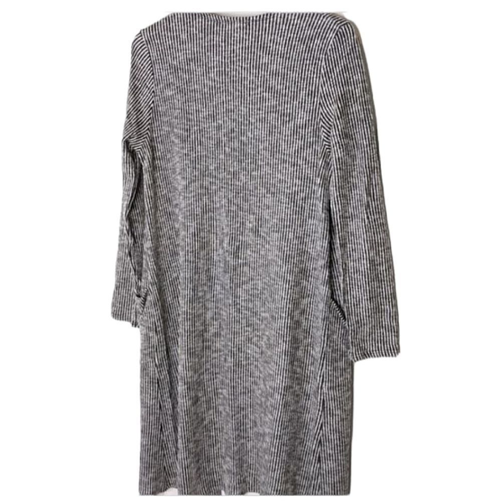 Caution To The Wind Soft Black And White Stripe Stretch Open Robe size L - Picture 2 of 6